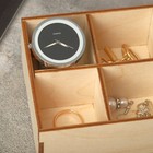 Подставка для украшений 6 ячеек, 15*10*5, толщина 3 мм, цвет бежевый - Фото 2