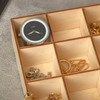 Подставка для украшений 9 ячеек, 15*15*5 см, толщина 3 мм, цвет бежевый - Фото 2