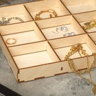 Подставка для украшений 12 ячеек, 35×24×3, толщина 3 мм, цвет бежевый - Фото 2