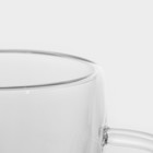 Кружка с двойными стенками «Дуо», 330 мл, 12×8.5×11.5 см, стекло, прозрачная - Фото 4