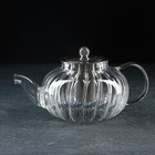 Чайник стеклянный заварочный с металлическим ситом «Джеки», 700 мл, 21×13,5×11 см - фото 2813931