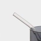 Банка Magistro «Эко», 620 мл, ручка, трубочка, с бамбуковой крышкой, стекло, прозрачная, чёрная - Фото 4