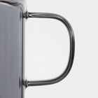 Банка Magistro «Эко», 620 мл, ручка, трубочка, с бамбуковой крышкой, стекло, прозрачная, чёрная - Фото 5