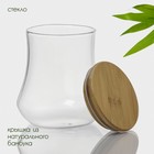 Сахарница BellaTenero «Эко», 500 мл, 10×11 см, с бамбуковой крышкой, стекло, прозрачная - Фото 3