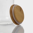 Сахарница BellaTenero «Эко», 500 мл, 10×11 см, с бамбуковой крышкой, стекло, прозрачная - Фото 5