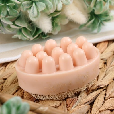 Мыло массажное с люффой «Ваниль» 100 г «Добропаровъ» бежевый