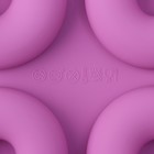 Форма для выпечки Доляна «Сладости.Пончик», силикон, 33×25×2 см, 12 ячеек, d=6,8 см, цвет МИКС - фото 4368534