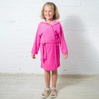Халат махровый для девочек, рост 98-104 см, цвет розовый 180г/м, 80% хлопок, 20% полиэстер - фото 10163745