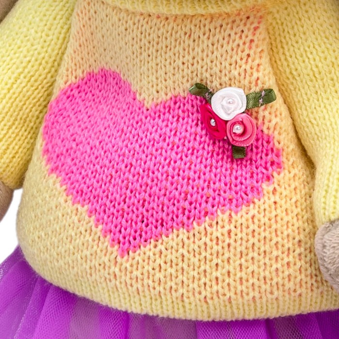 Мягкая игрушка «Зайка Ми в свитере с сердцем», 32 см - фото 1926576278