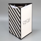 Пакет подарочный для цветов треугольный, упаковка «Счастье» 23,5 х 30 х 20,5 см - Фото 2