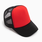 Бейсболка унисекс с сеткой MINAKU, размер 56-58, красная - Фото 2