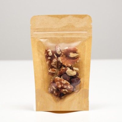 Пакет Zip - lock Крафт с прозрачной стенкой 9×12 + 2 см