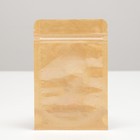 Пакет Zip-lock Крафт с прозрачной стенкой 10×13 + 2 см - Фото 3
