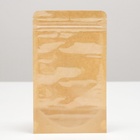 Пакет Zip-lock Крафт с прозрачной стенкой 12×20 + 4 см - Фото 4