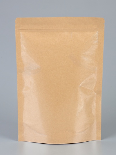 Пакет Zip-lock Крафт с прозрачной стенкой 18×26 + 4 см