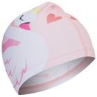 Шапочка для плавания детская «На волне: Лебедь», тканевая, обхват 46-52 см - Фото 3