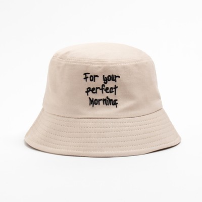 Панама MINAKU с надписями, бежевый, размер 56--58