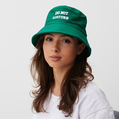 Панама MINAKU унисекс с надписью, зелёная, размер 56-58