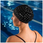 Шапочка для плавания взрослая ONLYTOP, тканевая, обхват 54-60 см - Фото 5