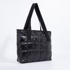 Сумка-шопер на молнии, цвет чёрный - фото 25463643