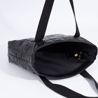 Сумка-шопер на молнии, цвет чёрный - фото 25463645