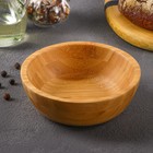 Салатник деревянный с крышкой 15x7.5 см, бамбук - фото 24289252