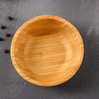Салатник деревянный с крышкой 15x7.5 см, бамбук - фото 24289253