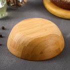 Салатник деревянный с крышкой 15x7.5 см, бамбук - фото 24289254