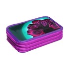 Пенал школьный, 3 секции, 12.5×20.5×5.5 см «Цветок» - Фото 2