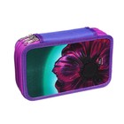 Пенал школьный, 3 секции, 12.5×20.5×5.5 см «Цветок» - Фото 3