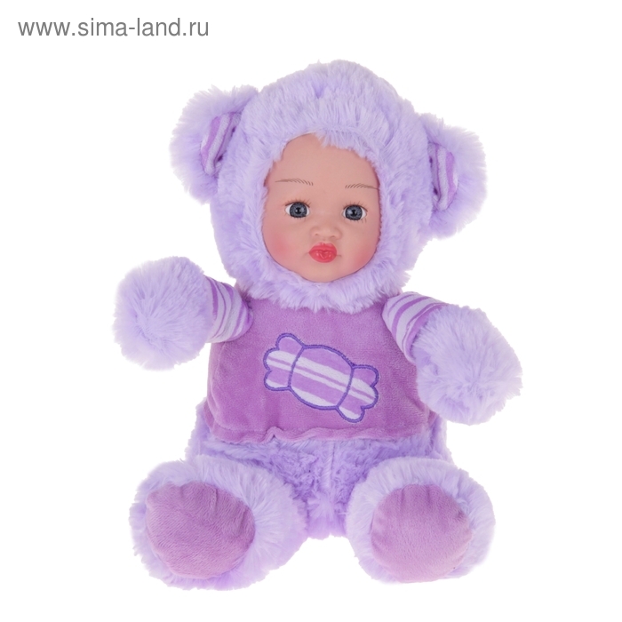 Игрушки пупсы в костюмчике медведя. Кукла малыш в костюме мишки. Мягкая игрушка с лицом пупса. Пупс в костюме мишки. Костюм пупса