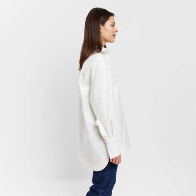 Рубашка женская с рукавами фонариками MINAKU: Casual Collection, размер 48, белая