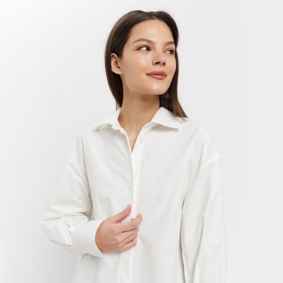 Рубашка женская с рукавами фонариками MINAKU: Casual Collection, размер 48, белая