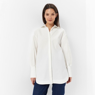 Рубашка женская с рукавами фонариками MINAKU: Casual Collection, размер 48, белая