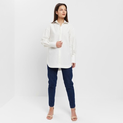 Рубашка женская с рукавами фонариками MINAKU: Casual Collection, размер 48, белая
