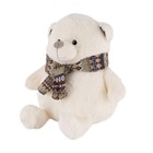 Мягкая игрушка «Мишка Сноу с шарфом», 27 см - фото 319201257