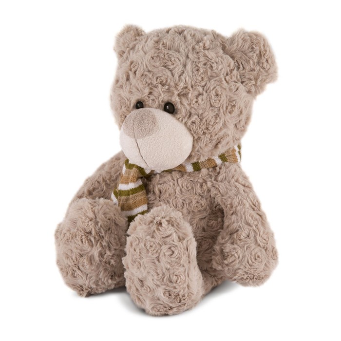 Мягкая игрушка «Мишка с шарфом», цвет шоколадный, 27 см