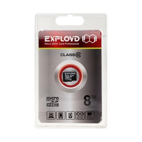 Карта памяти Exployd MicroSD, 8 Гб, SDHC, класс 10 9441512