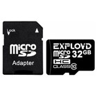 Карта памяти Exployd MicroSD, 32 Гб, SDHC, класс 10, с адаптером SD - фото 9270464