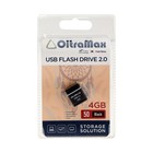Флешка OltraMax 50, 4 Гб, USB2.0, чт до 15 Мб/с, зап до 8 Мб/с, чёрная - Фото 2