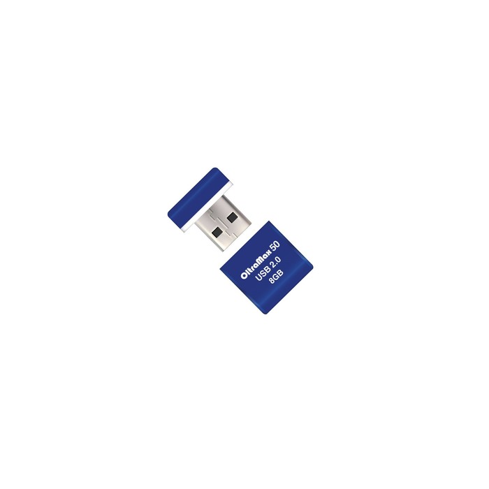 Флешка OltraMax 50, 8 Гб, USB2.0, чт до 15 Мб/с, зап до 8 Мб/с, синяя - Фото 1