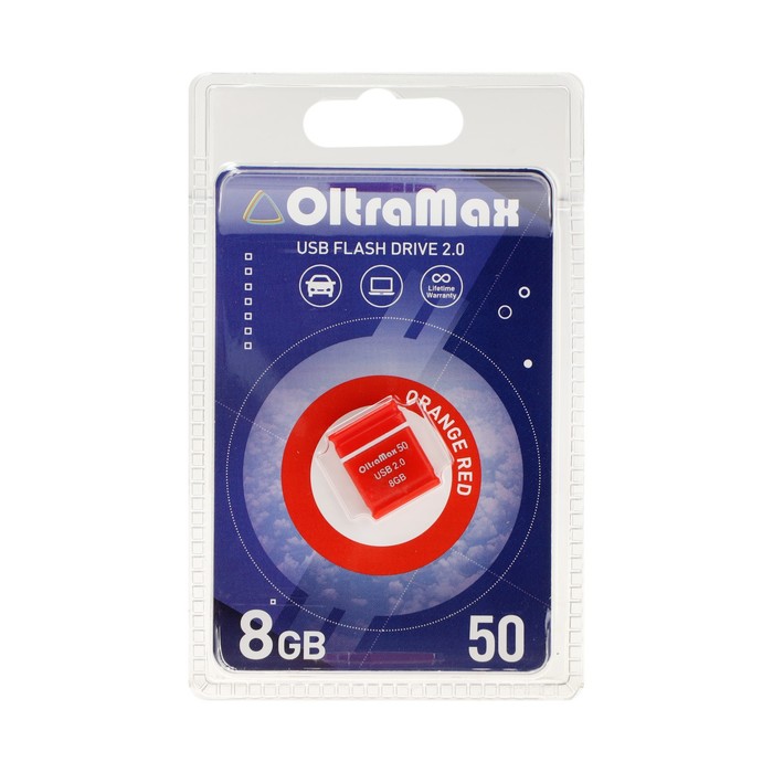 Флешка OltraMax 50, 8 Гб, USB2.0, чт до 15 Мб/с, зап до 8 Мб/с, оранжевая - фото 51315299 Флешка OltraMax 50, 8 Гб, USB2.0, чт до 15 Мб/с, зап до 8 Мб/с, оранжевая - фото 51315299