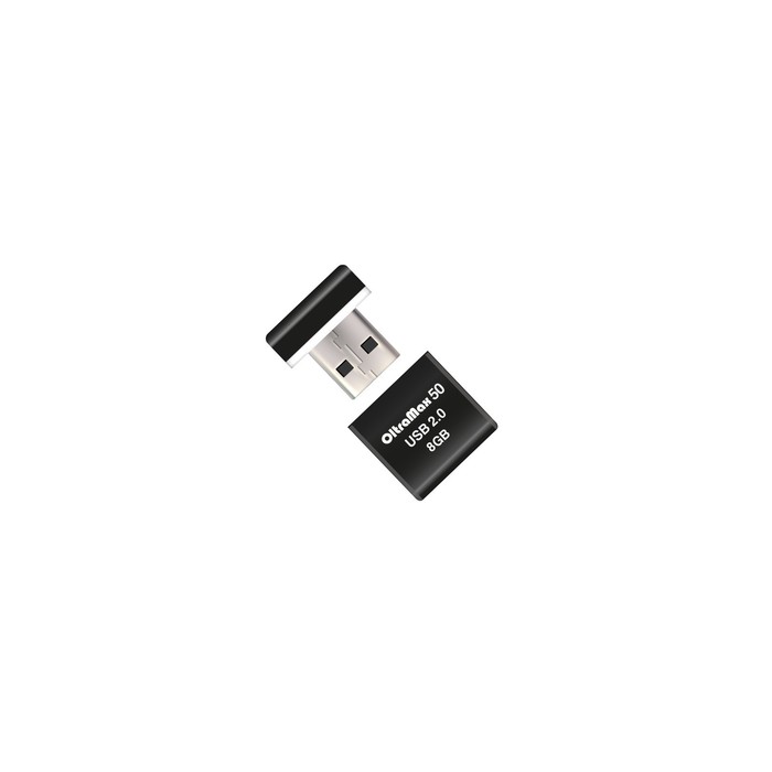 Флешка OltraMax 50, 8 Гб, USB2.0, чт до 15 Мб/с, зап до 8 Мб/с, чёрная - Фото 1