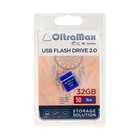 Флешка OltraMax 50, 32 Гб, USB2.0, чт до 15 Мб/с, зап до 8 Мб/с, синяя - фото 9270476