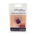 Флешка OltraMax 50, 32 Гб, USB2.0, чт до 15 Мб/с, зап до 8 Мб/с, фиолетовая - фото 319201331