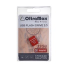Флешка OltraMax 50, 32 Гб, USB2.0, чт до 15 Мб/с, зап до 8 Мб/с, красная - Фото 3