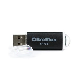 Флешка OltraMax 30, 64 Гб, USB2.0, чт до 15 Мб/с, зап до 8 Мб/с, чёрная