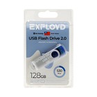 Флешка Exployd 530, 128 Гб, USB2.0, чт до 15 Мб/с, зап до 8 Мб/с, синяя - Фото 1