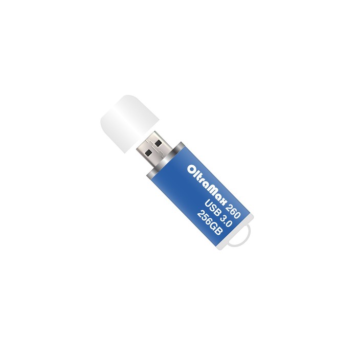 Флешка OltraMax 260, 256 Гб, USB3.0, чт до 70 Мб/с, зап до 20 Мб/с, синяя - Фото 1