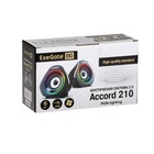 Компьютерные колонки 2.0 ExeGate Accord 210, 2х3Вт, USB, подсветка, черные - фото 51307333 Компьютерные колонки 2.0 ExeGate Accord 210, 2х3Вт, USB, подсветка, черные - фото 51307333